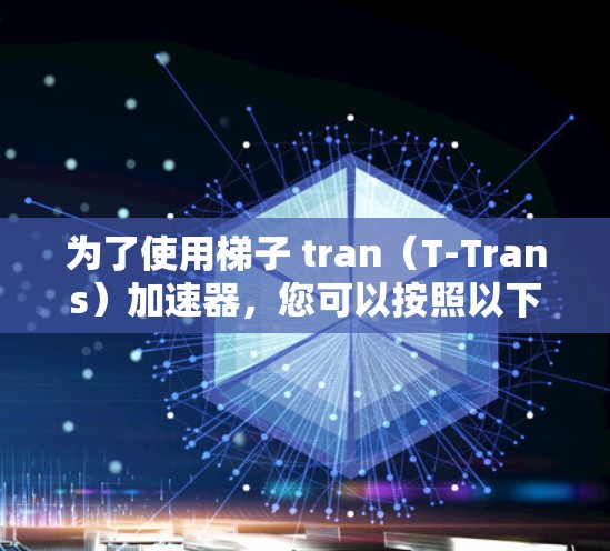 为了使用梯子 tran（T-Trans）加速器，您可以按照以下步骤进行操作