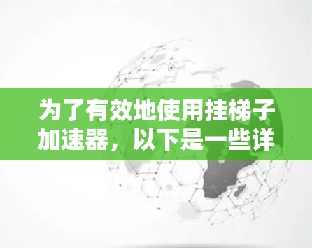 为了有效地使用挂梯子加速器，以下是一些详细的步骤和建议
