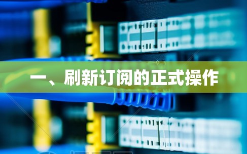 一、刷新订阅的正式操作