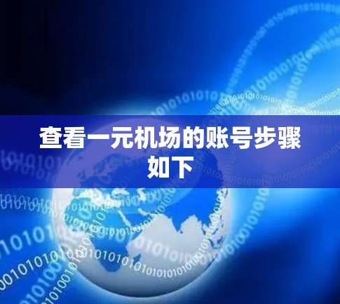 查看一元机场的账号步骤如下