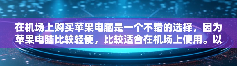 在机场上购买苹果电脑是一个不错的选择，因为苹果电脑比较轻便，比较适合在机场上使用。以下是一些建议和步骤，帮助你购买和携带适合的苹果电脑