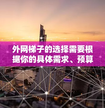 外网梯子的选择需要根据你的具体需求、预算和用途来决定。以下是一些常见的注意事项和建议