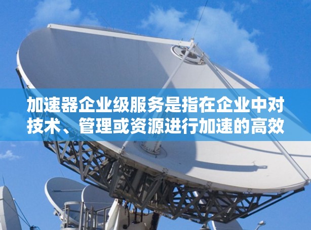 加速器企业级服务是指在企业中对技术、管理或资源进行加速的高效率解决方案。它结合了技术、管理和服务，帮助企业快速适应市场需求，提升竞争力，促进成功