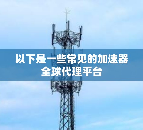 以下是一些常见的加速器全球代理平台 以下是一些常见的加速器全球代理平台