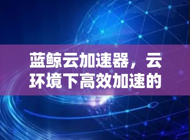 蓝鲸云加速器，云环境下高效加速的全解析